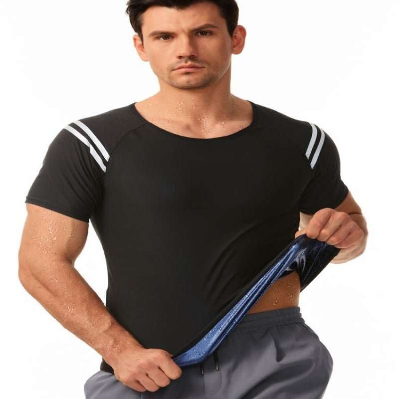 Camiseta reductora de abdomen Sudor Deportes Fitness Hombre - Magic Fajas Shop