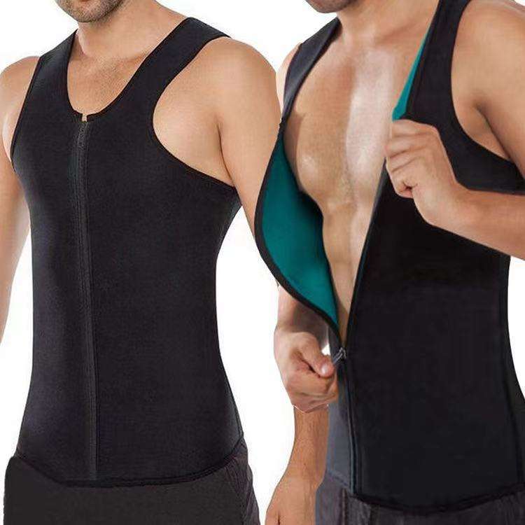 Chaleco moldeador Contracción abdominal Con cremallera Spandex Hombre - Magic Fajas Shop