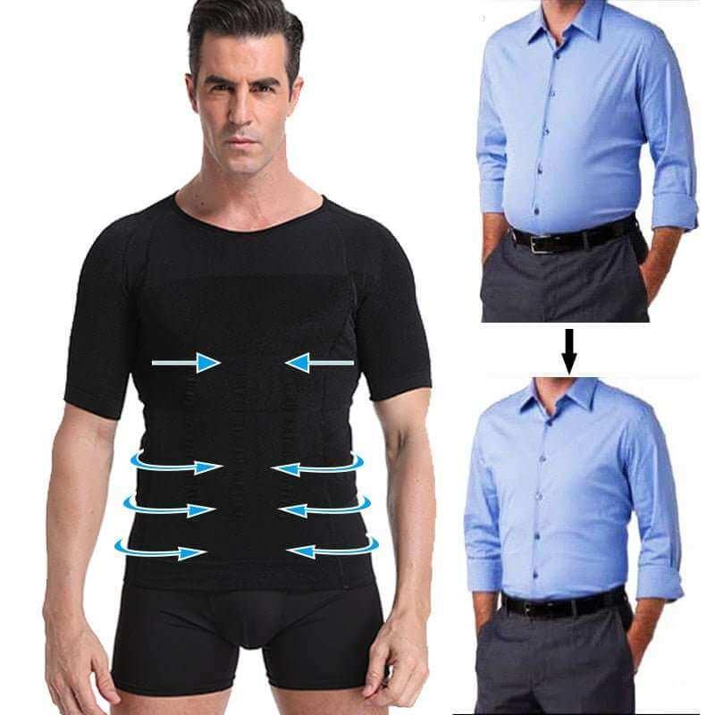 Camiseta moldeadora y tonificadora para hombre Corrector de postura Control del abdomen - Magic Fajas Shop