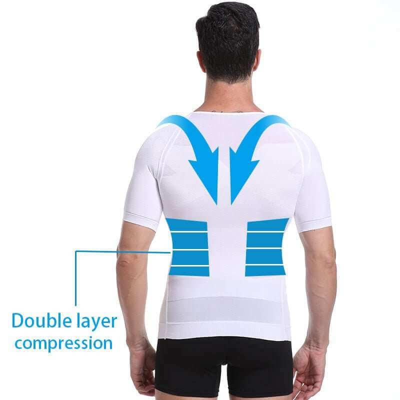 Camiseta moldeadora y tonificadora para hombre Corrector de postura Control del abdomen - Magic Fajas Shop